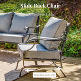 Metal Outdoor Rocker Patio Chairs Set of 2 with 5.75" Extra Thick Cushion - Photo 7