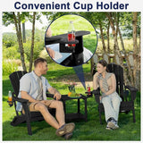 Plawdlik Folding Adirondack Chair, Cup Holder, SGS Tested - Photo 4