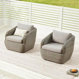 CHITA 4 Pieces Patio Wicker Furniture Set, Outdoor Rattan Bistro Set with Removable Thickened Cushions, Fully Assembled - Photo 6