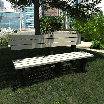 Sequoia Professional Aurora Park Bench, 6 ft, Whitewash