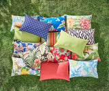 BrylaneHome Lumbar Pillow - 20" L x 13" W - Patio & Outdoor - Water, Stain & Fade Resistant - Geranium - Photo 5