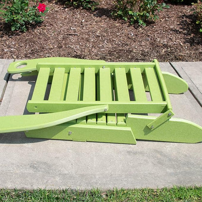 Furniture Barn USA Farmhouse Collection Poly Ladderback Folding Adirondack Chair, Tropical Lime Green