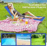 Tangkula 3 Pieces Beach Chairs for Adults, Lightweight Lawn Lounge Chairs with 5 Adjustable Recline Position - Photo 8