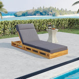 Outdoor Lounge Chaise Set with 3-Fold 4" Water-Resistant Cushion & Headrest, 4-Position Adjustable Backrest Recliner - Photo 3