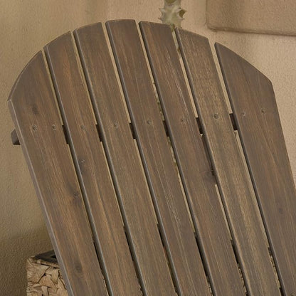 Christopher Knight Home Hayle Reclining Wood Adirondack Chair with Footrest, Grey