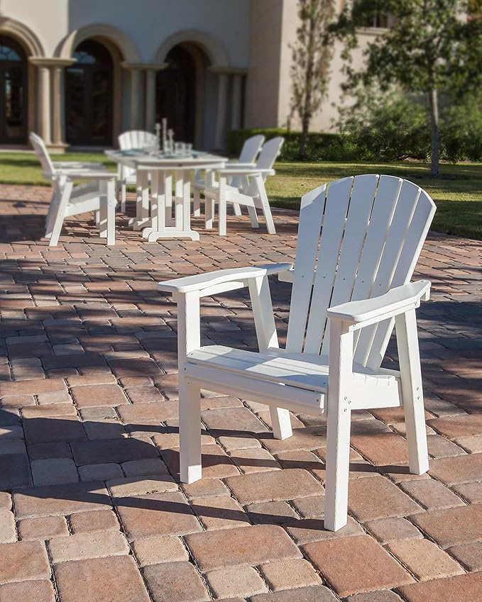 POLYWOOD SHD19TE Seashell Casual Chair, Teak