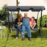 Tangkula 3 Person Porch Swing, Patio Swing with Removable Cushion & Powder-Coated Steel Frame - Photo 9