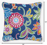 BrylaneHome 16" Square Toss Pillow - Patio & Outdoor - Patio & Outdoor - Water, Stain & Fade Resistant - Granada - Photo 7