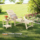 LUE BONA Outdoor Chaise Lounge Chairs Set of 2, HDPS Chaise Lounger, 5 Positions Adjustable Lounge Chairs - Photo 4