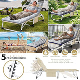 ABORON 4-in-1 Lounge Chair with Face & Arm Holes for Tanning - Photo 5