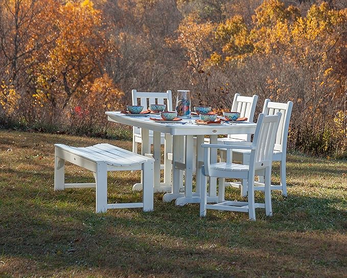POLYWOOD Traditional Garden 60-Inch Backless Bench, Sand