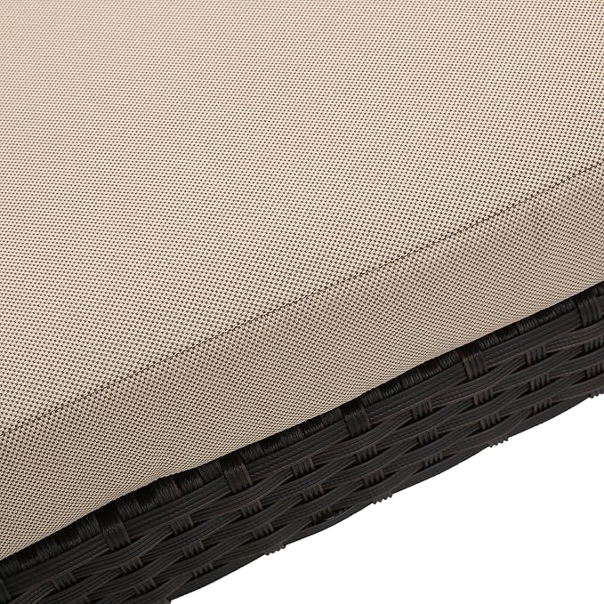 Christopher Knight Home Puerta Outdoor Wicker Chaise Lounges with Water Resistant Cushion, 2-Pcs Set, Dark Brown / Beige - Photo 7