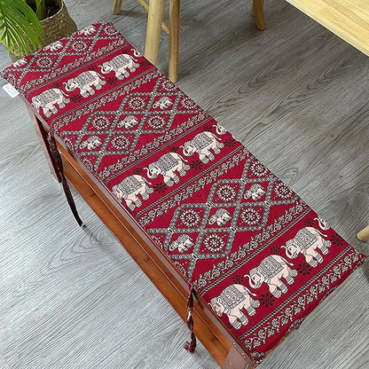 Outdoor Garden Metal or Wooden Bench Cushion, Washable Sofa Cushion, Furniture Kitchen or Dining Bench Seat Mat, 2/3 Seater Seat Pads with Ties for Patio Garden Swing,170 * 45 * 3cm,Style3