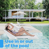 Pool Lounge Chairs Set of 2, in-Pool Chaise Lounger – Shelves Up to 9 Inches Deep, Aqua Outdoors, Poolside - Photo 6