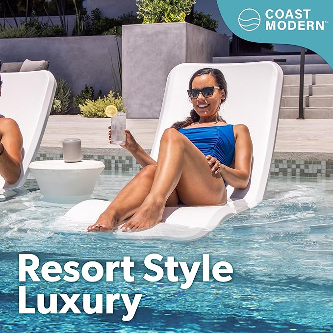 GoSports Coast Modern in Pool Lounge Chair - Waterproof & Weighted Chaise Lounger - Outdoor Pool Furniture for Patio or - Photo 3