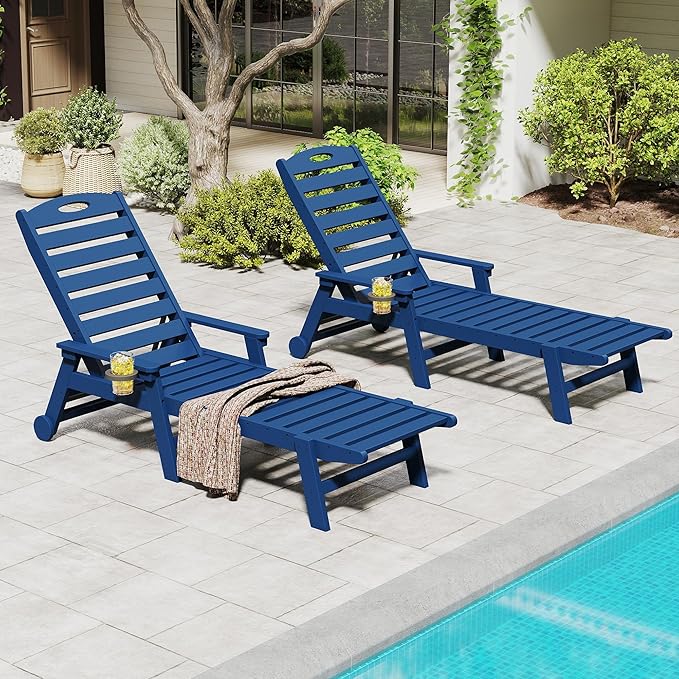 Domi Outdoor Chaise Lounge Chairs Set of 2 - Photo 1