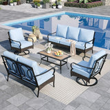 Sophia & William Patio Furniture Set, 5 Piece Metal Outdoor Conversation Set with 3-Seater Outdoor Couch - Photo 1