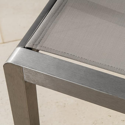 Christopher Knight Home Cape Coral KD Outdoor Mesh Chaise Lounge, Gray
