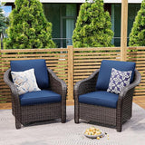Patio PE Rattan Chairs Set of 2 - Photo 6