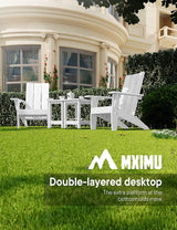 MXIMU Outdoor Side Table for Patio: 16" HIPS Weatherproof Adirondack Table Set of 2 - Small End Tables with Storage for - Photo 7