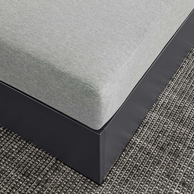 Modway Tahoe Aluminum Ottoman Gray with Weather-Resistant Cushion-Ideal as Outdoor Footstool, Patio or Sunroom Furniture - Photo 8
