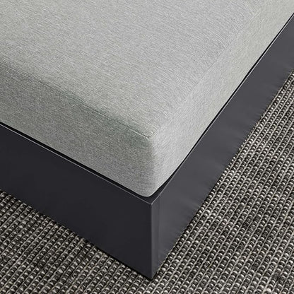 Modway Tahoe Aluminum Ottoman Gray with Weather-Resistant Cushion-Ideal as Outdoor Footstool, Patio or Sunroom Furniture