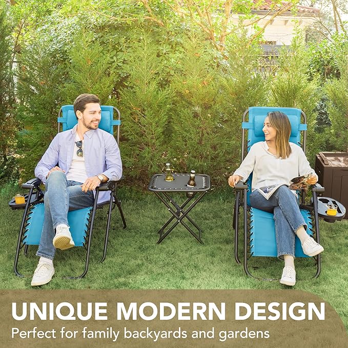 Devoko Patio Zero Gravity Chair Outdoor Folding Adjustable Reclining Chairs Pool Side Using Lawn Lounge Chair with - Photo 9