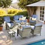 HOOOWOOO Patio Furniture Set, 7 Pieces Outdoor Conversation Set - Photo 1