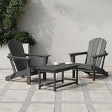 Costaelm Adirondack Conversation Table, HDPE Outdoor Drink Weather Resistant - Photo 7