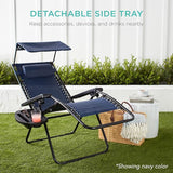 Best Choice Products Folding Zero Gravity Outdoor Recliner Patio Lounge Chair w/Adjustable Canopy Shade, Headrest - Photo 7