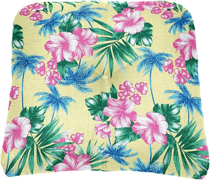 BrylaneHome Tufted Chair Cushion - 18" L x 17" W x 3" H - Patio & Outdoor - Patio & Outdoor - Water - Photo 1