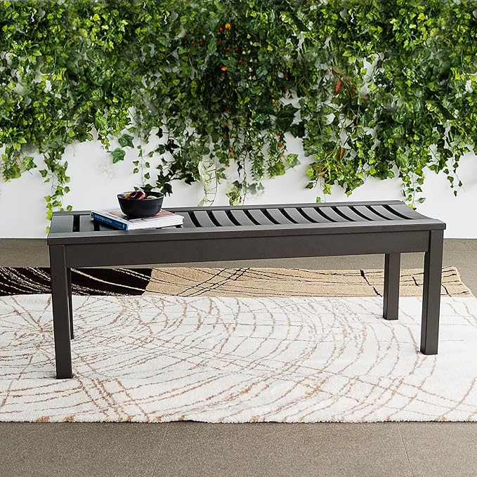 Cambridge Casual Arie Solid Wood Outdoor Patio Garden Backless Bench