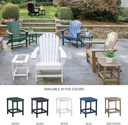 Signature Design by Ashley Karson City Contemporary Outdoor Weather Resistant End Table with Slatted Design, Green