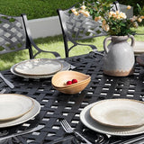 NUU GARDEN 60" Outdoor Dining Table with 2.09" Umbrella Hole, All Weather Cast Aluminum Outdoor Patio Table - Photo 8