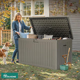 YITAHOME 220 Gallon Double-Wall Deck Box with Divider & Side Handles, Outdoor Large Storage for Patio Furniture Cushions - Photo 7