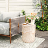 Christopher Knight Home Jayme 18.5" Indoor Outdoor Cylinder Accent Side Table, Patio Decorative End Table - Photo 1