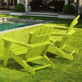 LOUNZY Folding Adirondack Chair Set of 4, Lime - Photo 7