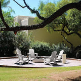 FUNBERRY Folding Adirondack Chair Set of 4, All Weather HDPE Fire Pit Chairs with Cup Holder for Outdoor - Photo 5