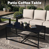Outdoor Aluminum Furniture Set, 6-Piece Patio Conversation Set, 2 Swivel Chairs, 2 Chairs, 1 Sofa and 1 Table - Photo 8