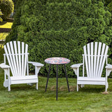 1 Pack Metal Outdoor Side Table Small Outside Round End Table for Patio Modern Accent Garden Corner Table for Small - Photo 8