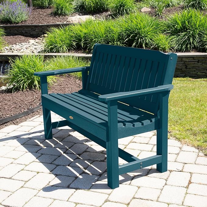 Sequoia Professional CM-BENSQ42-NBE Commercial Grade Exeter 4 Foot Garden Bench, Nantucket Blue