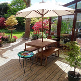 Outdoor Side Table Dragonfly Round Small Patio Accent Table Indoor End Table for Yard, Garden, Living Room - Photo 2