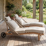 Lounge Chair Outdoor Set of 2 Chaise Lounger, Rope Lounge Chair Patio Chairs with Cushion & Backrest - Photo 8