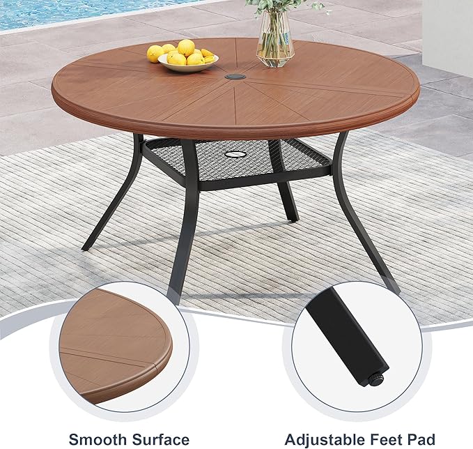 VICLLAX Round Patio Dining Table - Photo 7