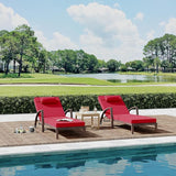 GarveeLife 2-Piece Rattan Patio Folding Chaise Lounge - Photo 8
