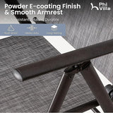 PHI VILLA Outdoor Patio Folding Chairs Set of 6, Portable Patio Dining Chairs with Adjustable Backrest for Outside - Photo 6