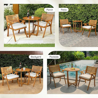 Sauvage Bistro Armchairs with Table - Set of 3