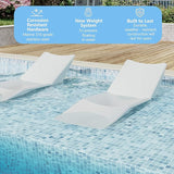 Pool Lounge Chairs Set of 2, in-Pool Chaise Lounger – Shelves Up to 9 Inches Deep, Aqua Outdoors, Poolside - Photo 4