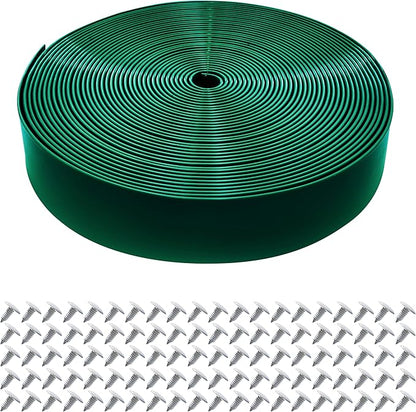 Vinyl Straps for Patio Chair Repair Kit 2'' Wide 50 Ft Long Replacement Straps + 50 Free Rivets for Outdoor Lawn Furniture Chaise Lounge Repair (Dark Green)