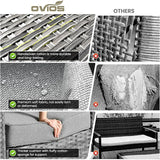 ovios Patio Furniture Set, 6 Pieces Outdoor Wicker Sofa Couch with Swivel Rocking Chairs Ottomans Comfy Cushions Rattan - Photo 7